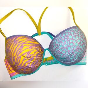 Victoria’s Secret mermaid style sequin swimsuit top 36DD push-up support